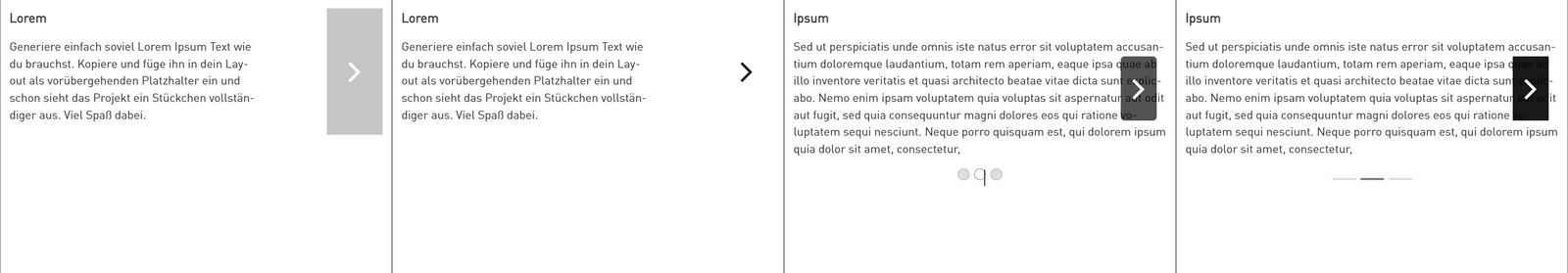 Verschiedene Sliderstile